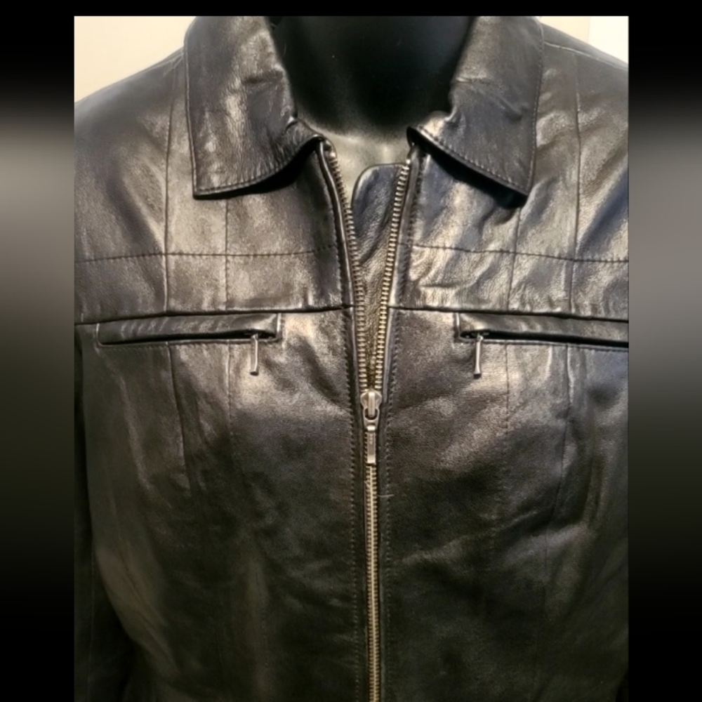 Gorgeous Black Leather Jacket by Alfani